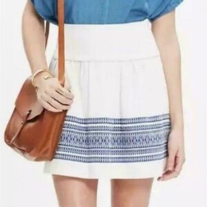 Madewell embroidered mini skirt